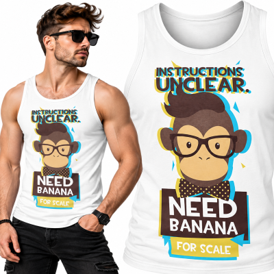 TANK TOP ŚMIESZNY NEED BANANA